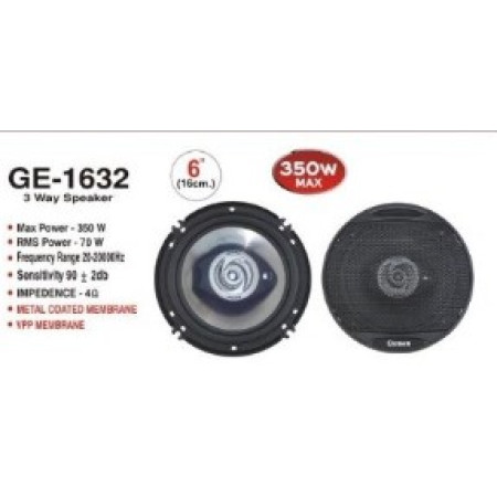 GENON 6 Inch 350 Watt IMPP Matel Coted ConeRubber Edge | GE 1632